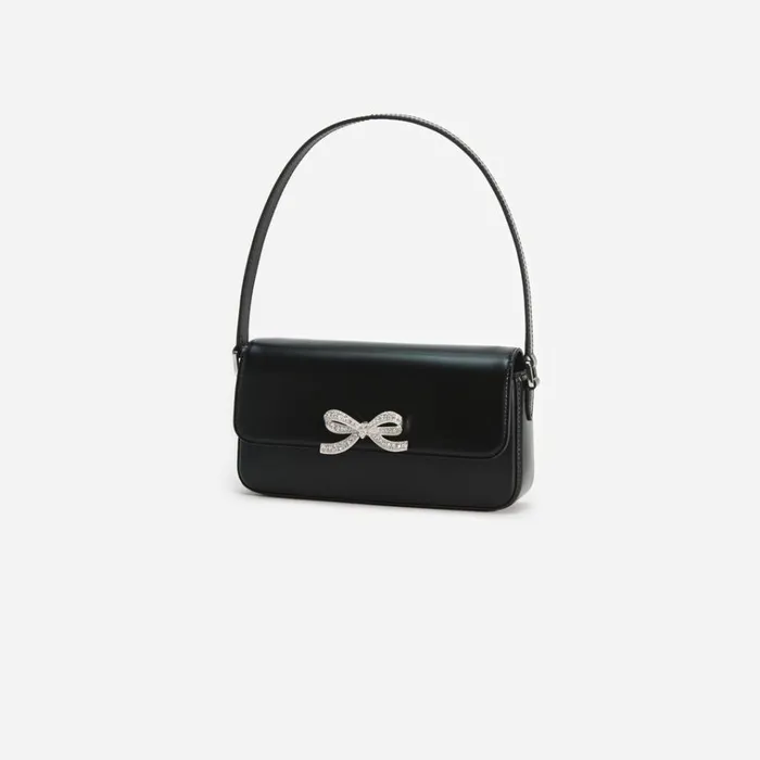 Self Portrait Shoulder Bags Black Leather Baguette Bag 8211 Women Self Portrait Shoulder Bags Black Leather Baguette Bag 8211 Women