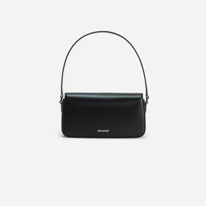 Self Portrait Shoulder Bags Black Leather Baguette Bag 8211 Women Self Portrait Shoulder Bags Black Leather Baguette Bag 8211 Women