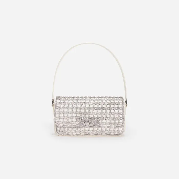 Self Portrait Shoulder Bags Champagne Crystal Baguette Bag 8211 Women
