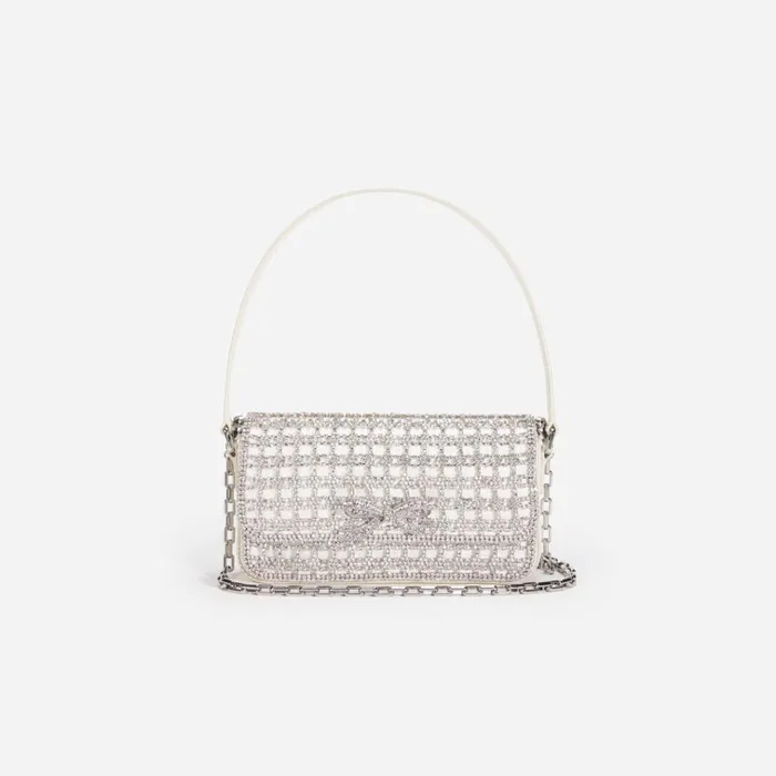 Self Portrait Shoulder Bags Champagne Crystal Baguette Bag 8211 Women Self Portrait Shoulder Bags Champagne Crystal Baguette Bag 8211 Women