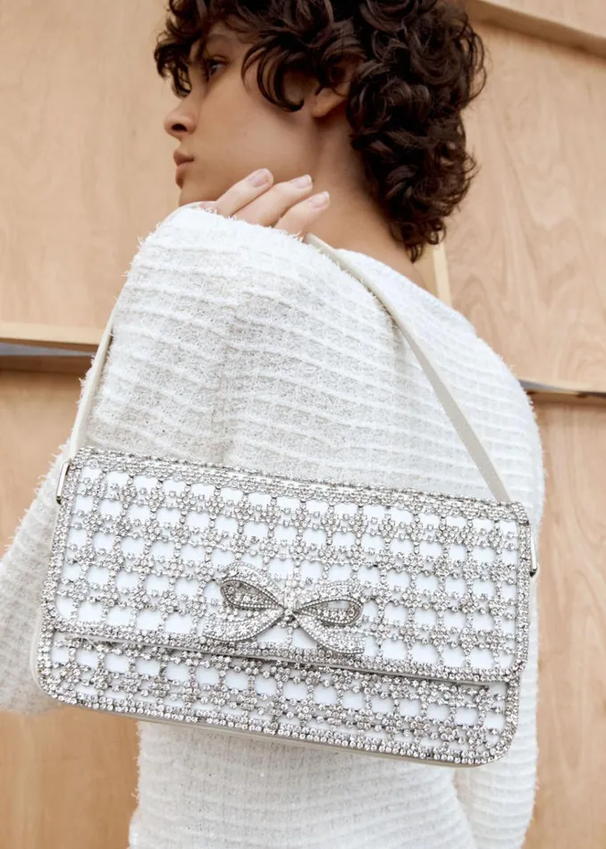 Self Portrait Shoulder Bags Champagne Crystal Baguette Bag 8211 Women Self Portrait Shoulder Bags Champagne Crystal Baguette Bag 8211 Women