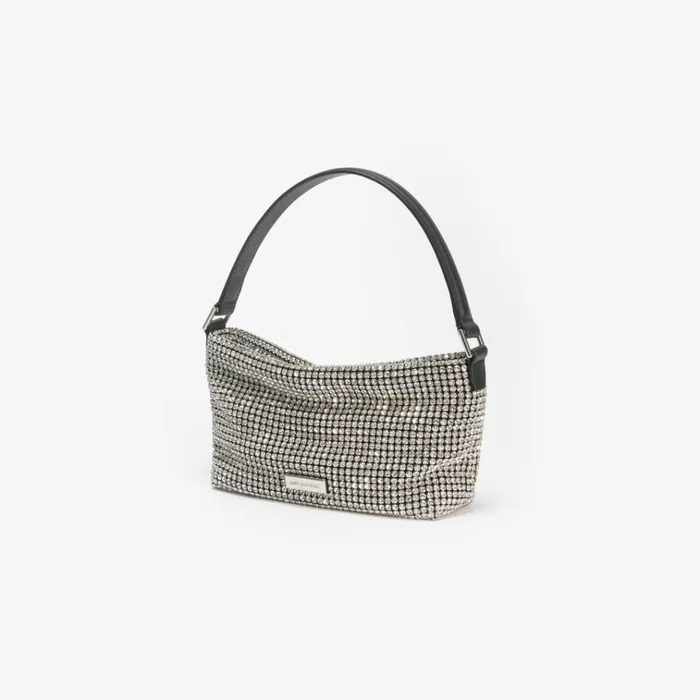 Self Portrait Shoulder Bags Silver Diamante Small Hobo Bag 8211 Women Self Portrait Shoulder Bags Silver Diamante Small Hobo Bag 8211 Women
