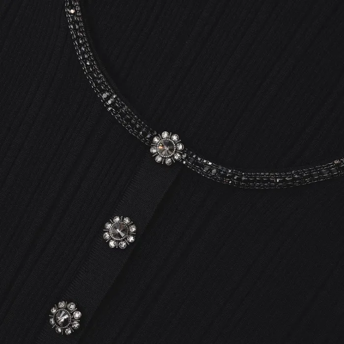 Self Portrait Tops Black Ribbed Knit Top 8211 Women Self Portrait Tops Black Ribbed Knit Top 8211 Women