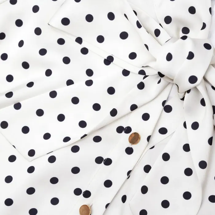 Self Portrait Tops Cream Polka Dot Satin Blouse 8211 Women Self Portrait Tops Cream Polka Dot Satin Blouse 8211 Women