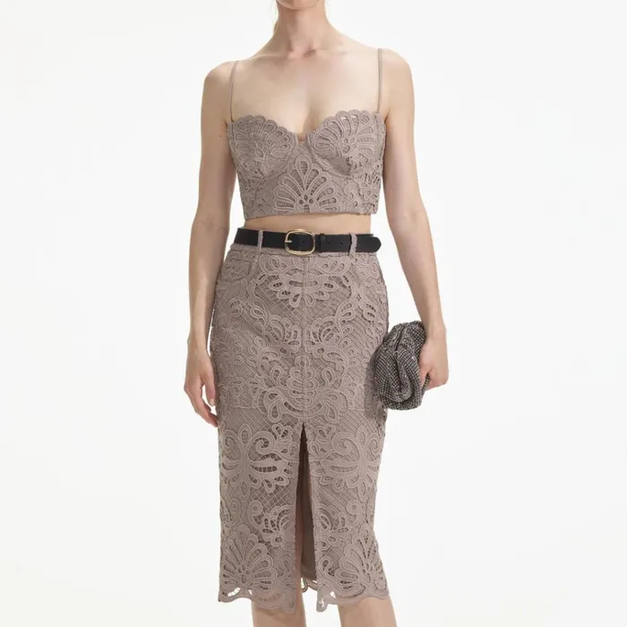 Self Portrait Tops Guipure Lace Crop Top 8211 Women Self Portrait Tops Guipure Lace Crop Top 8211 Women