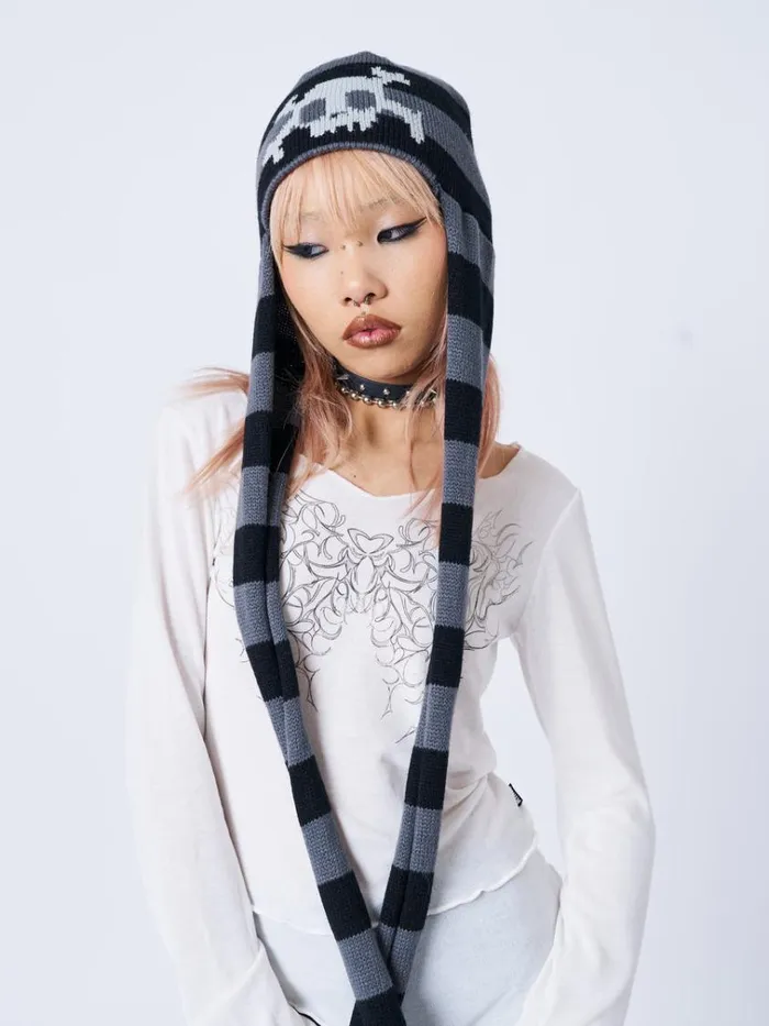 Shop All Skulled Up Striped Hat Minga London Accessories