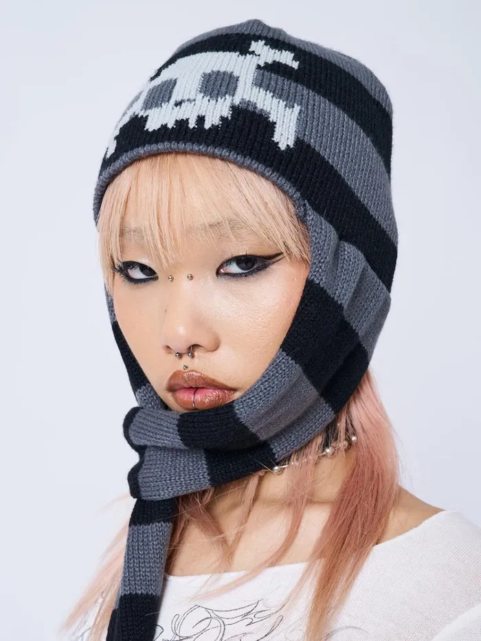 Shop All Skulled Up Striped Hat Minga London Accessories