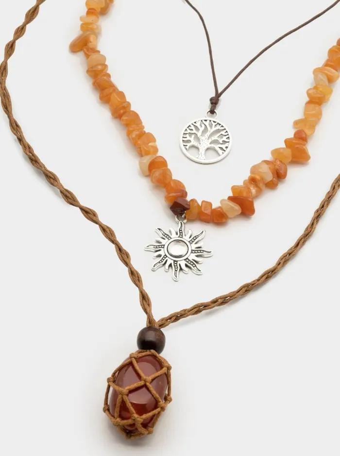 Shop Bohemian Fairy Gemstone Necklace Set Minga London Accessories