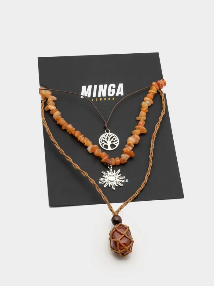 Shop Bohemian Fairy Gemstone Necklace Set Minga London Accessories