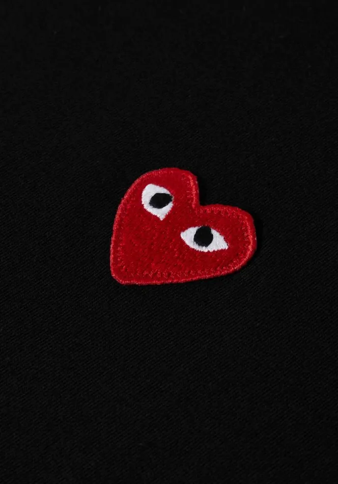 Shop COMME DES GARCONS RED HEART LONG SLEEVE Black MKI MIYUKI ZOKU TShirts