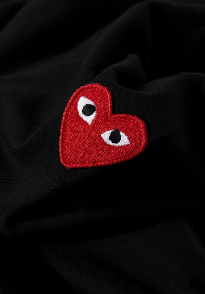 Shop COMME DES GARCONS RED HEART LONG SLEEVE Black MKI MIYUKI ZOKU TShirts