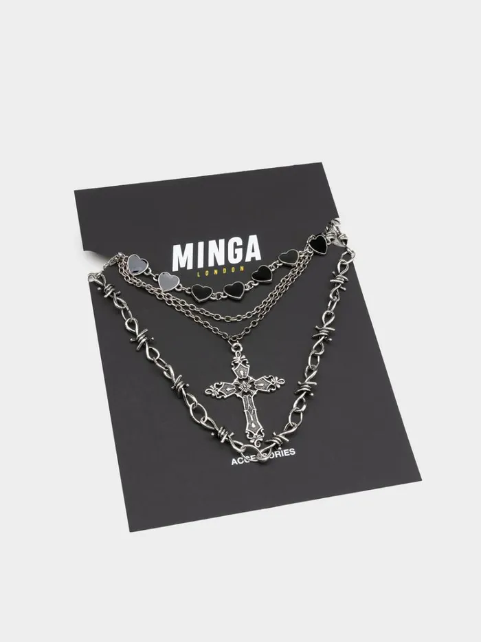 Shop Crown Of Thorns Silver Necklace Set Minga London Accessories