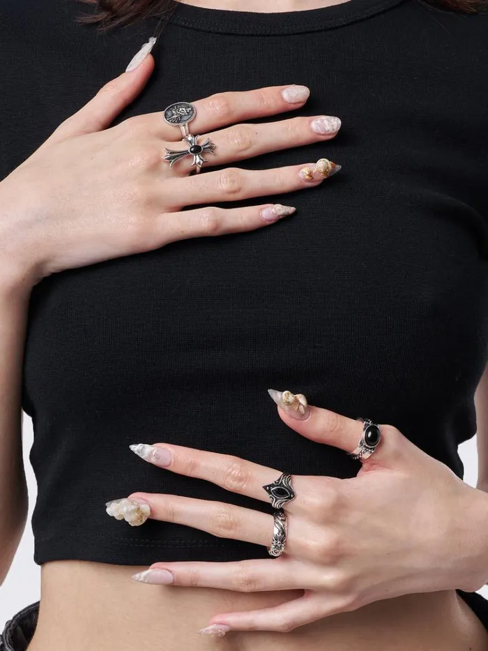 Shop Good Witch 5pc Gothic Ring Set Minga London Accessories