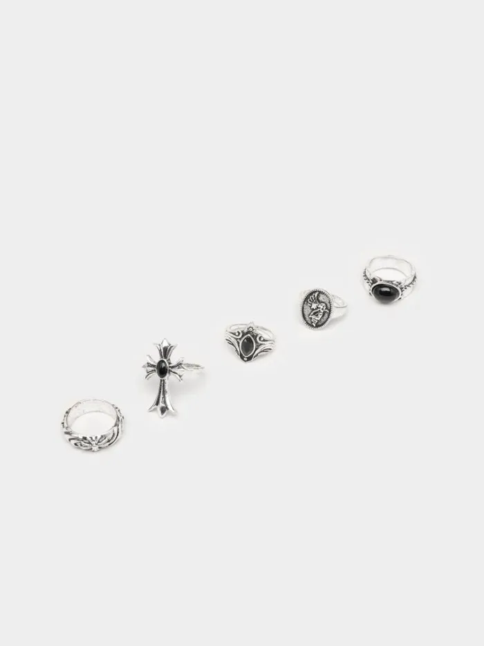 Shop Good Witch 5pc Gothic Ring Set Minga London Accessories