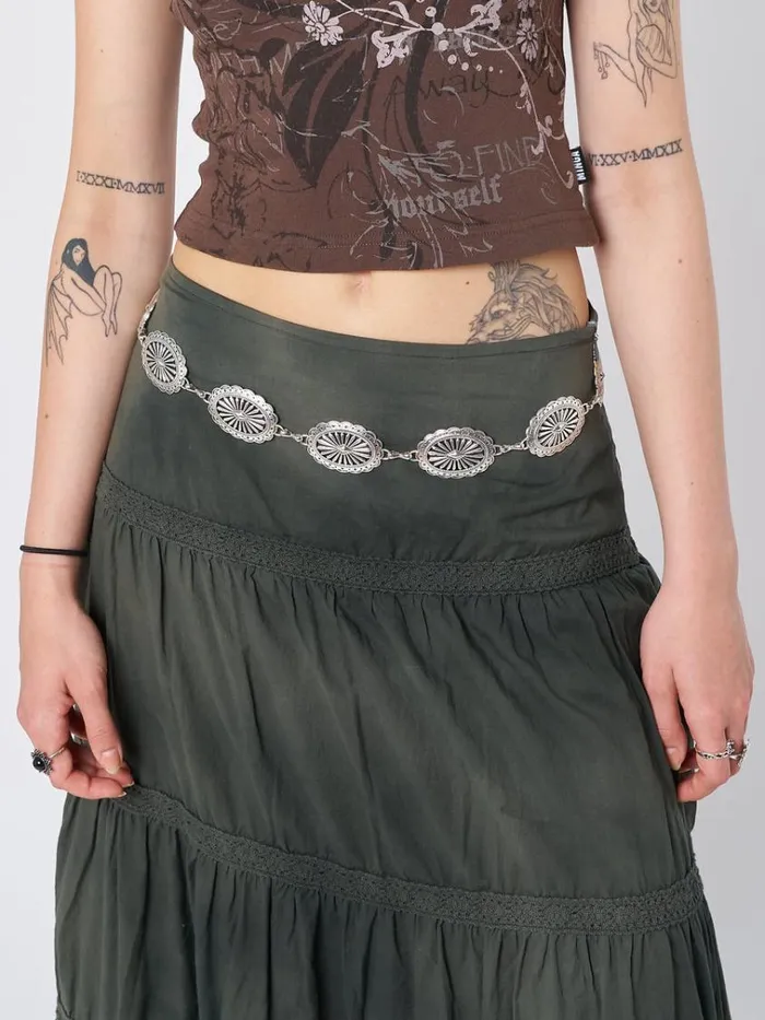Shop Lost Treasure Metallic Concho Belt Minga London Accessories