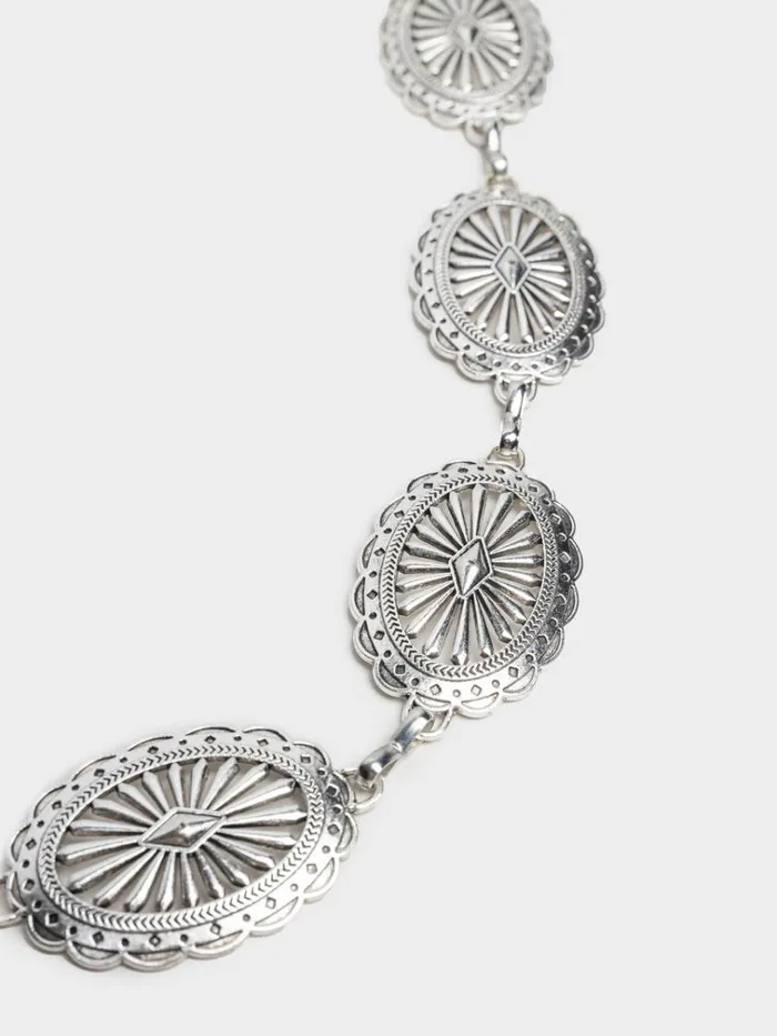 Shop Lost Treasure Metallic Concho Belt Minga London Accessories
