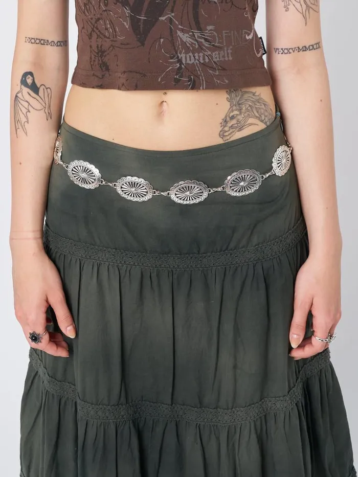 Shop Lost Treasure Metallic Concho Belt Minga London Accessories