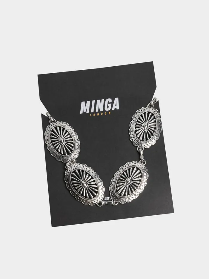 Shop Lost Treasure Metallic Concho Belt Minga London Accessories