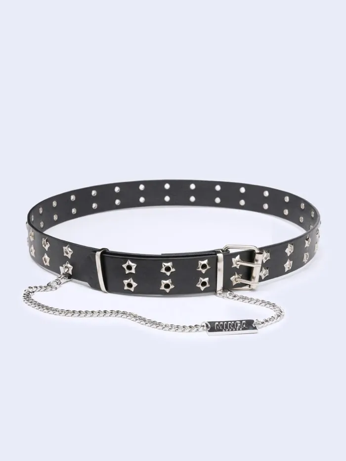 Shop Midnight Star Black Chain Belt Minga London Accessories