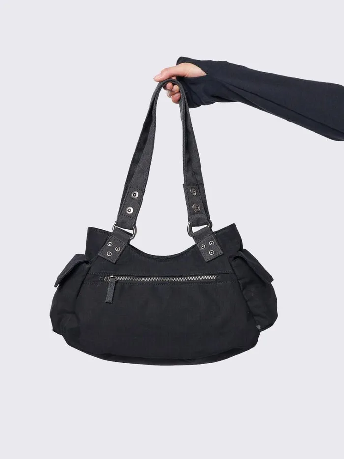 Shop Minga Black Utility Multi Pocket Bag Minga London Accessories