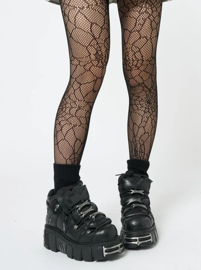 Shop Minga London Accessories Black Forest Web Patterned Tights