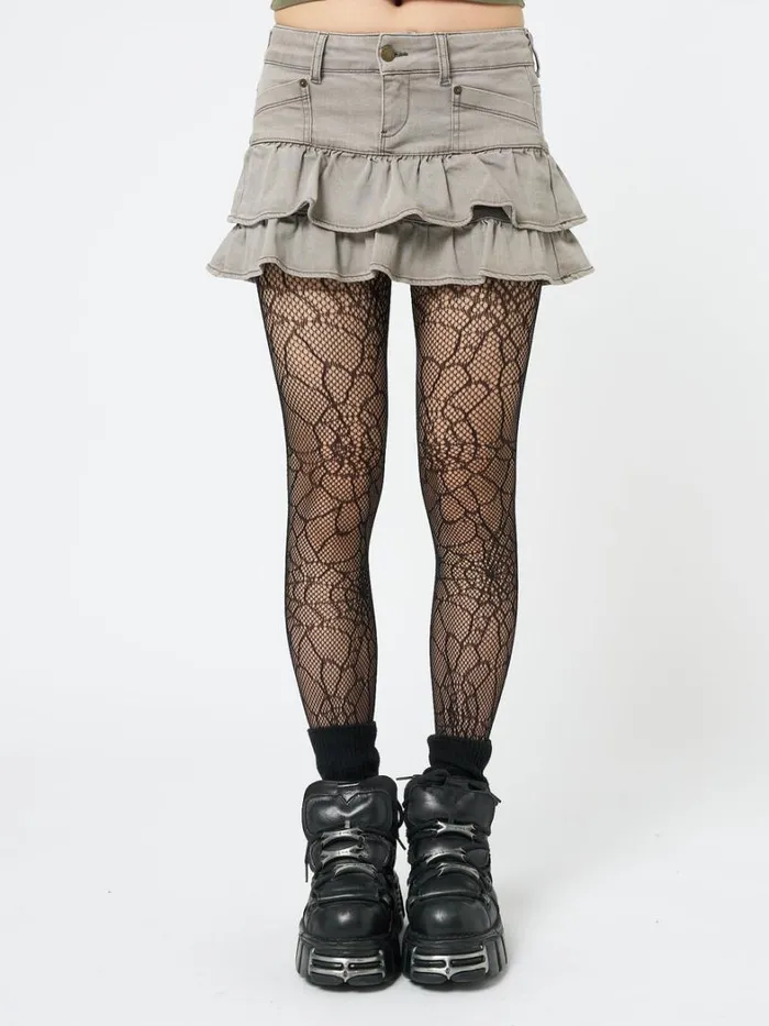 Shop Minga London Accessories Black Forest Web Patterned Tights