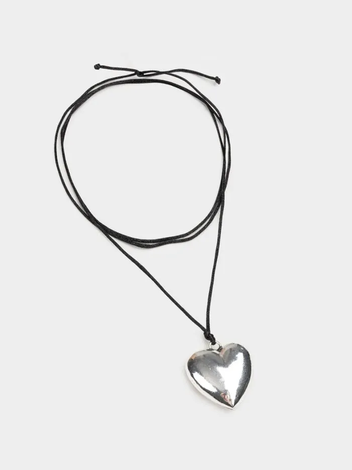 Shop Minga London Accessories Chunky Heart Pendant Necklace