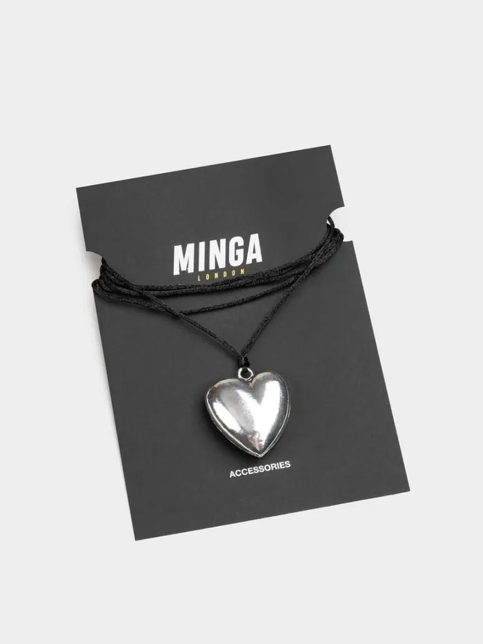 Shop Minga London Accessories Chunky Heart Pendant Necklace