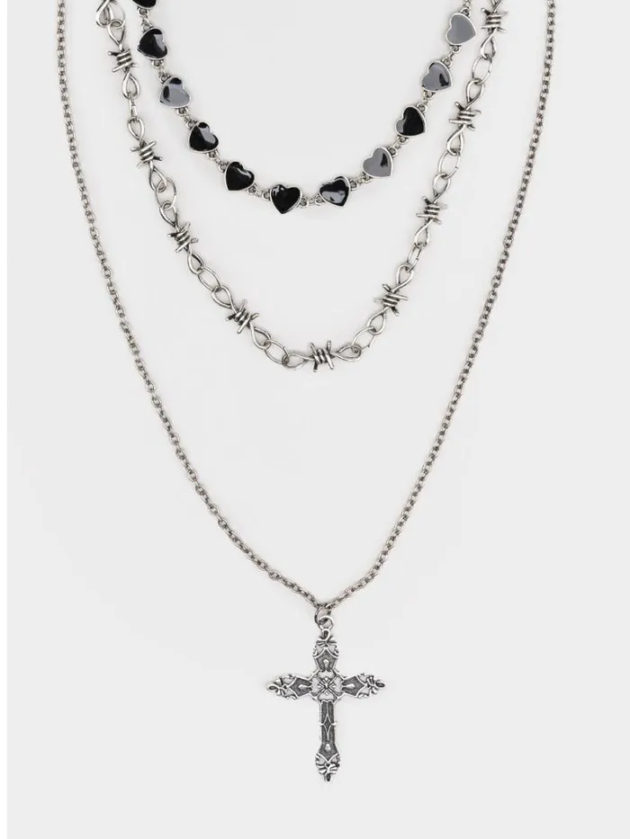 Shop Minga London Accessories Crown Of Thorns Silver Necklace Set