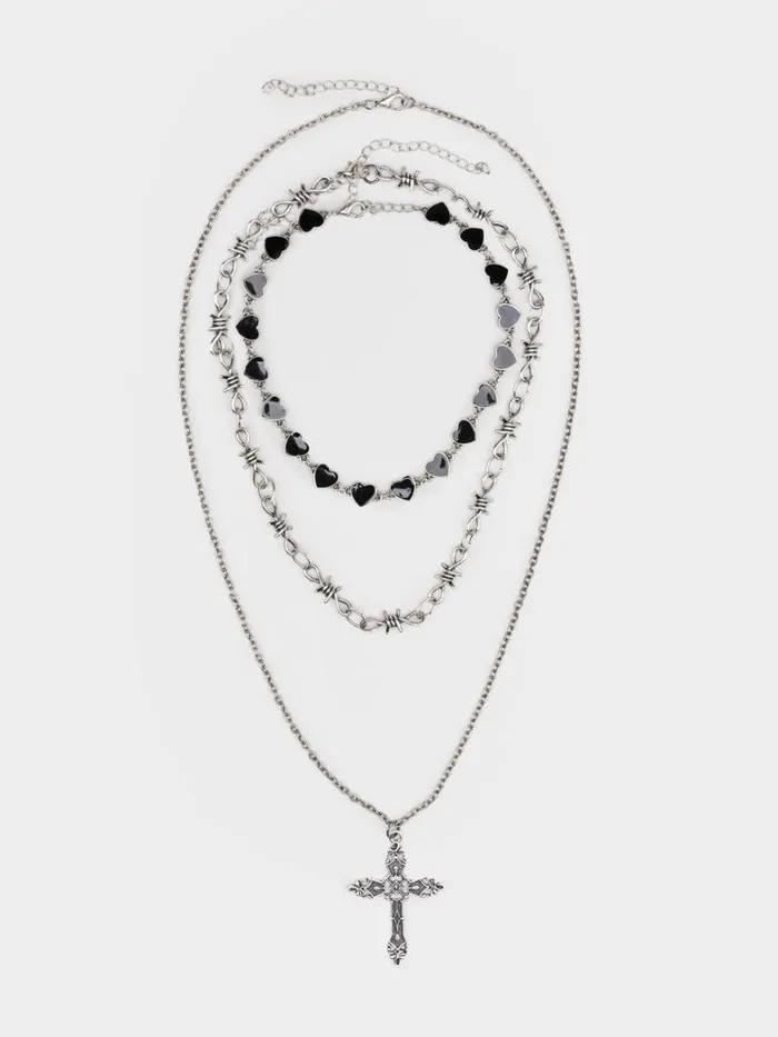 Shop Minga London Accessories Crown Of Thorns Silver Necklace Set