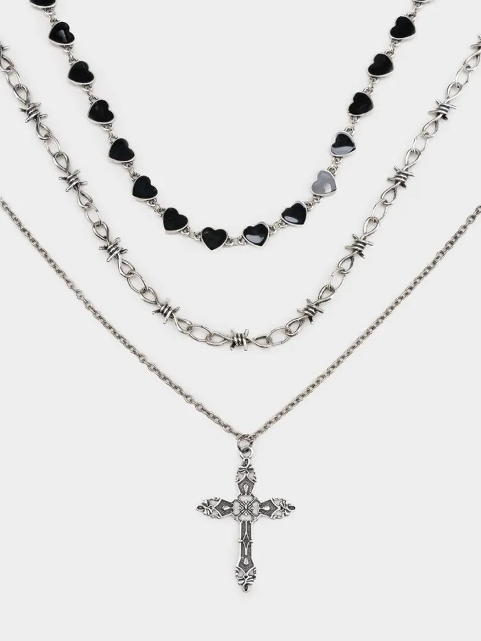 Shop Minga London Accessories Crown Of Thorns Silver Necklace Set