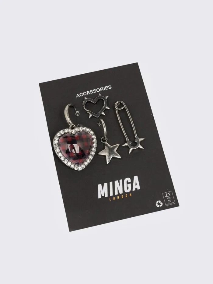 Shop Minga London Accessories Dark Love 4pc Gothic Earring Set