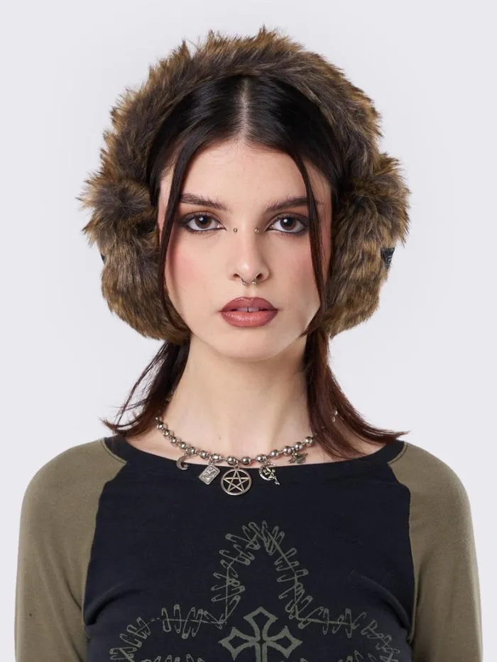 Shop Minga London Accessories Fuzzy Star Earmuffs
