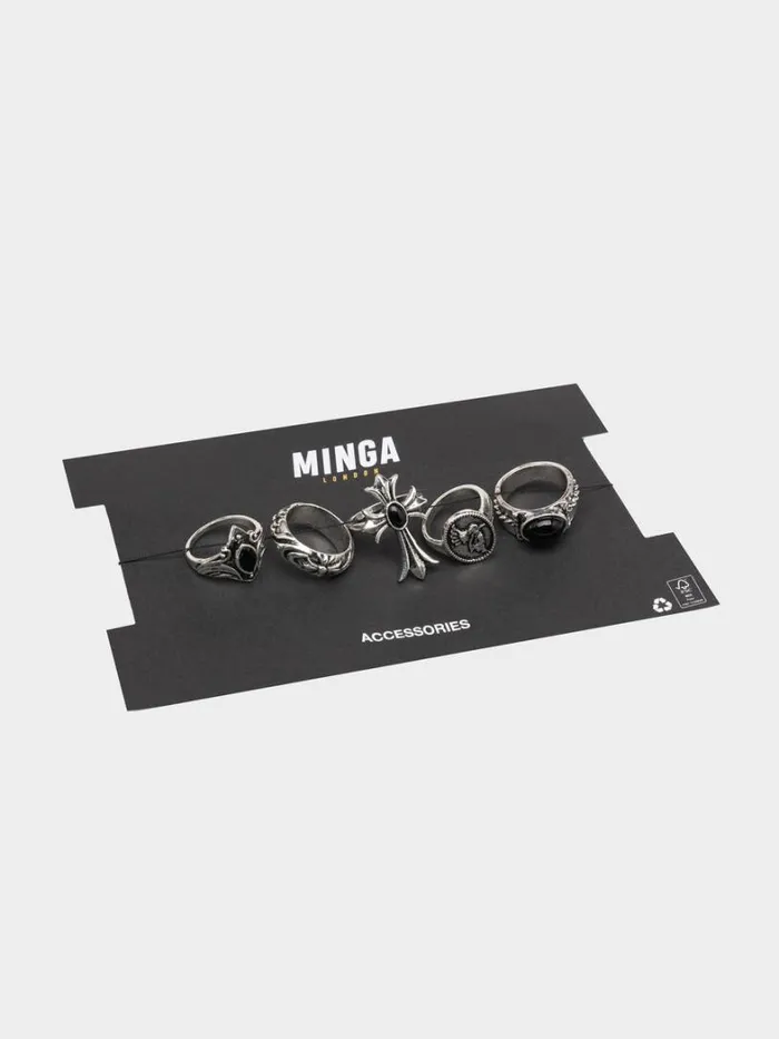 Shop Minga London Accessories Good Witch 5pc Gothic Ring Set