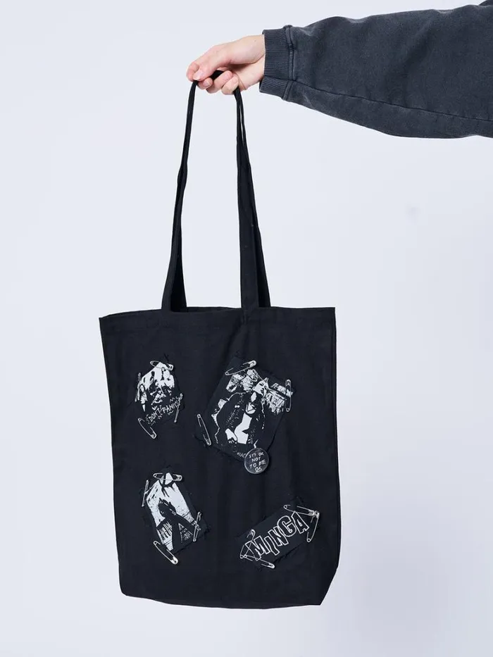 Shop Minga London Accessories Gothic Romance Black Tote Bag