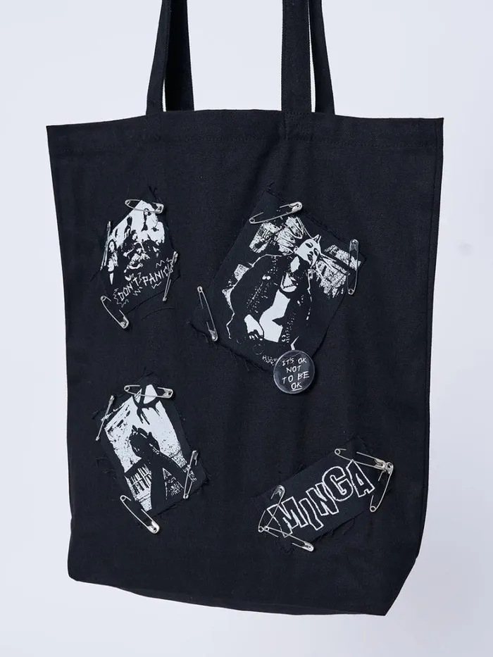 Shop Minga London Accessories Gothic Romance Black Tote Bag