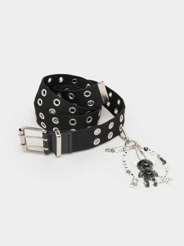 Shop Minga London Accessories Haunted Trinkets Black Canvas Belt