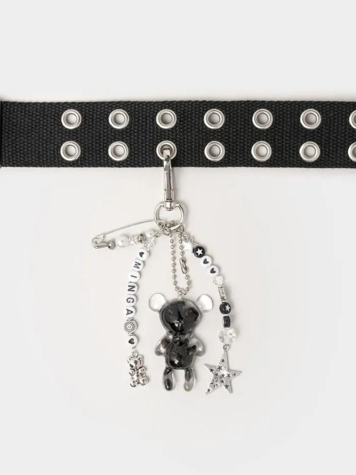 Shop Minga London Accessories Haunted Trinkets Black Canvas Belt