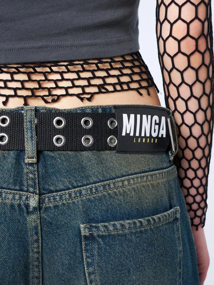 Shop Minga London Accessories Haunted Trinkets Black Canvas Belt