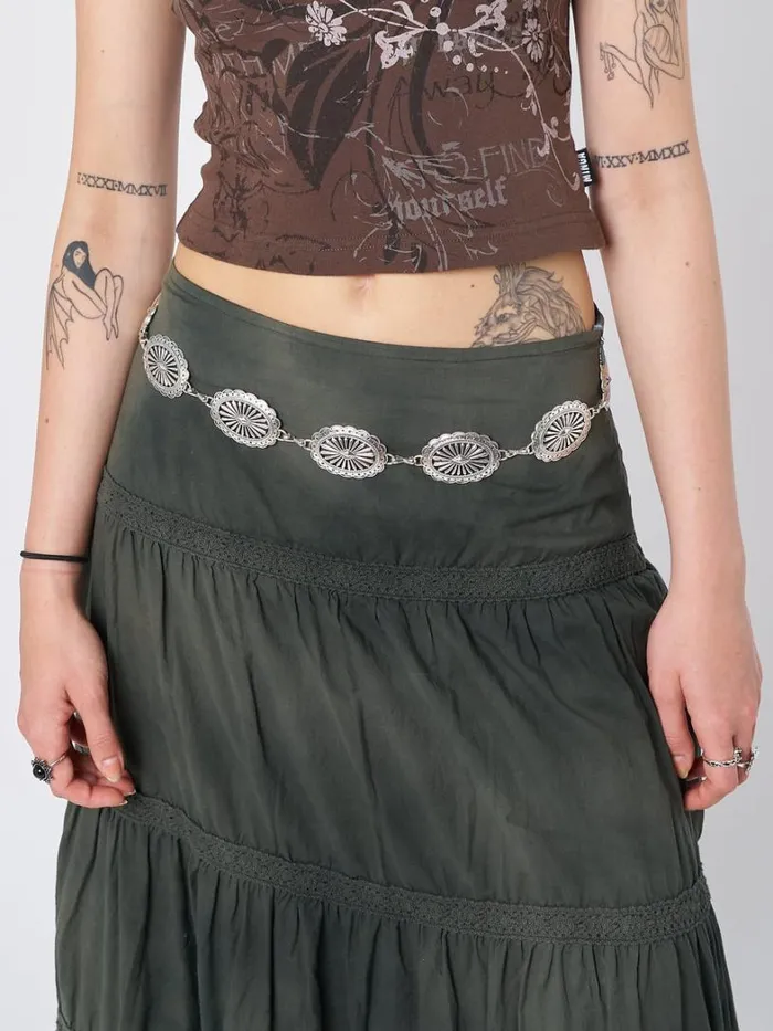 Shop Minga London Accessories Lost Treasure Metallic Concho Belt