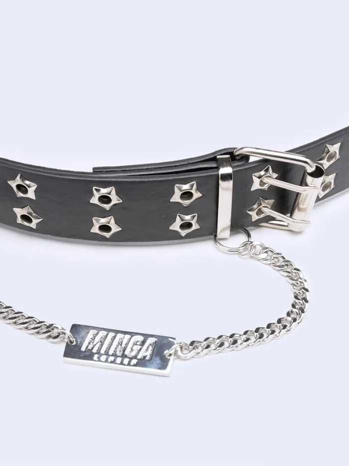 Shop Minga London Accessories Midnight Star Black Chain Belt