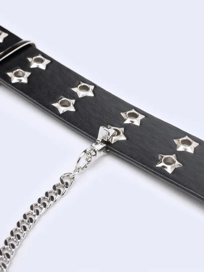Shop Minga London Accessories Midnight Star Black Chain Belt