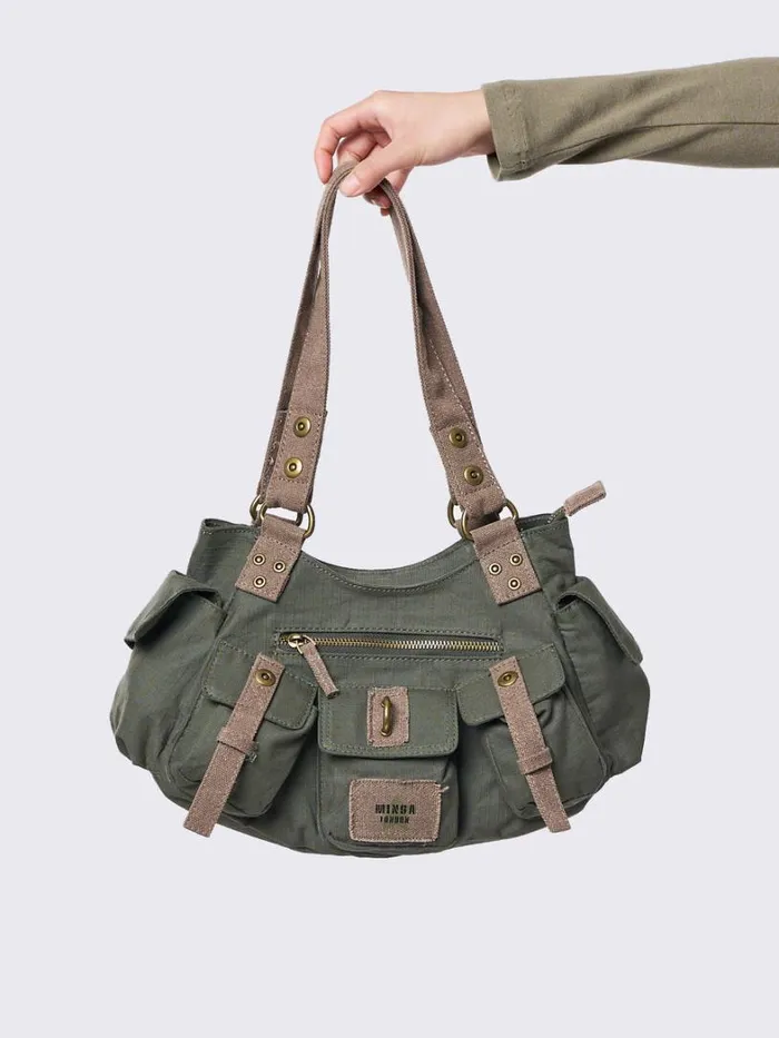 Shop Minga London Accessories Minga Green Utility Multi Pocket Bag