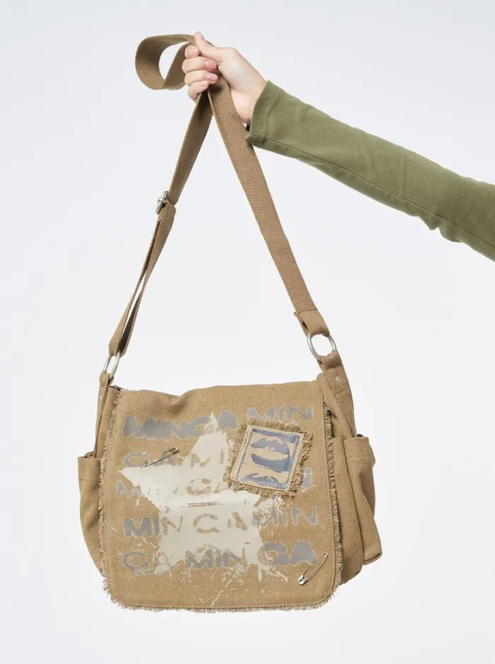 Shop Minga London Accessories Minga Star Canvas Messenger Bag Shop Minga London Accessories Minga Star Canvas Messenger Bag