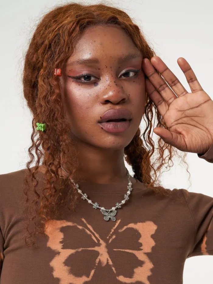 Shop Minga London Accessories Mythical Butterfly Pearl Necklace Shop Minga London Accessories Mythical Butterfly Pearl Necklace