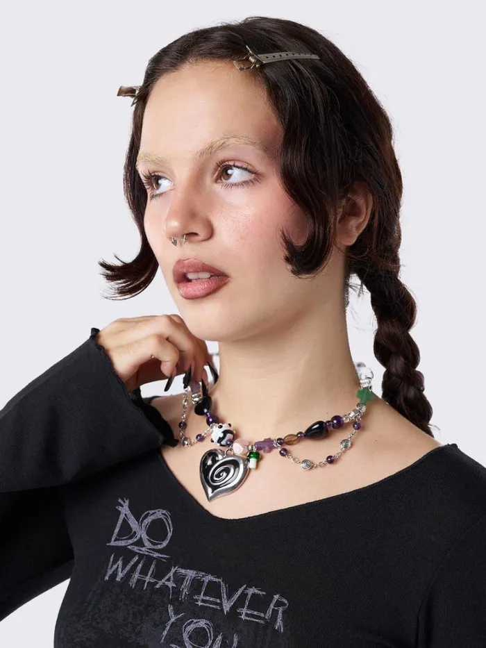 Shop Minga London Accessories Never Ending Love Beaded Necklace Shop Minga London Accessories Never Ending Love Beaded Necklace