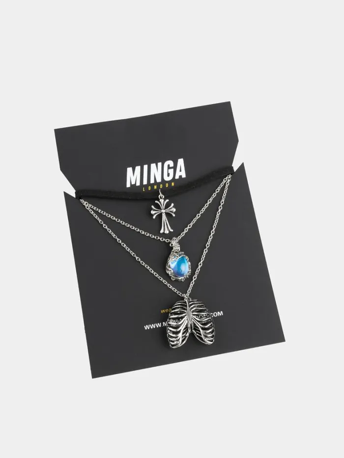 Shop Minga London Accessories Trilogy Three Piece Necklace Set Shop Minga London Accessories Trilogy Three Piece Necklace Set