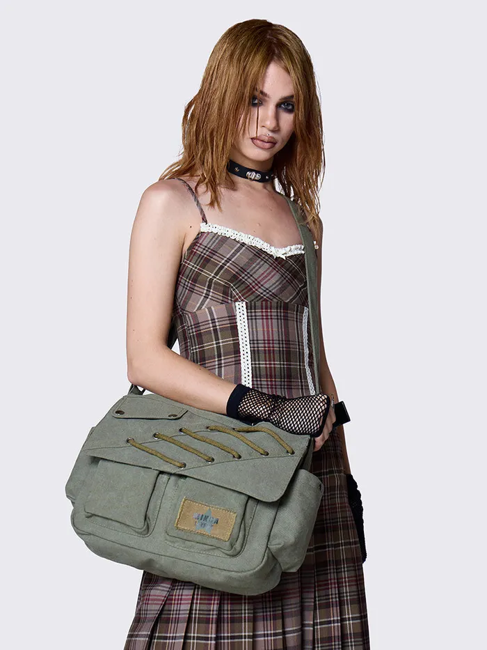 Shop Minga Multi Pocket Lace Messenger Bag Minga London Accessories