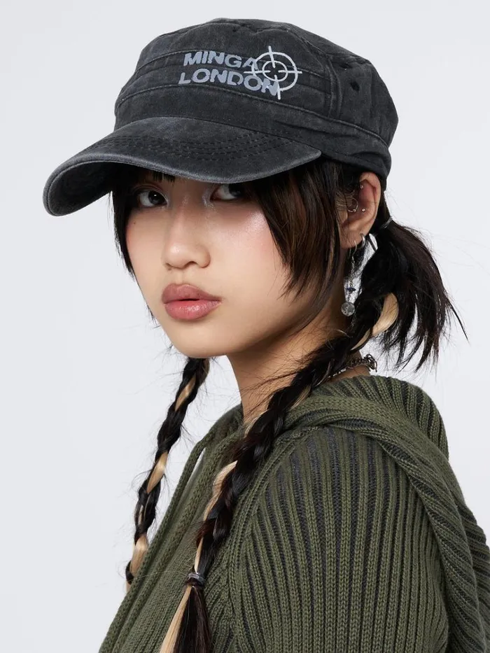 Shop Minga Star Black Military Cap Minga London Accessories