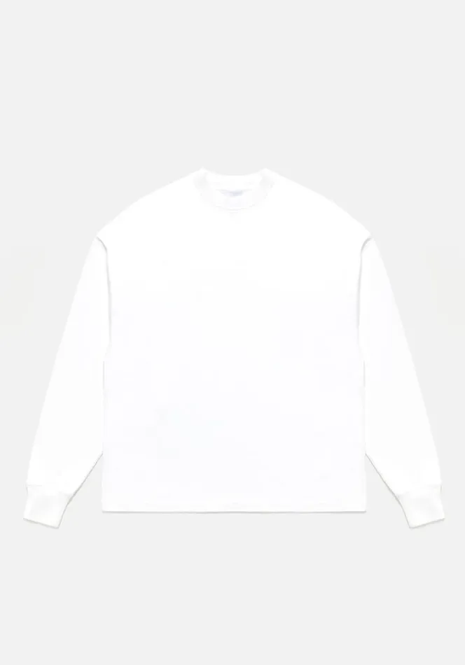 Shop MKI 350 GSM HEAVYWEIGHT LONGSLEEVE White MKI MIYUKI ZOKU TShirts